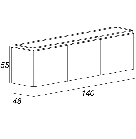 Тумба под раковину Cezares Stylus 55231 черный
