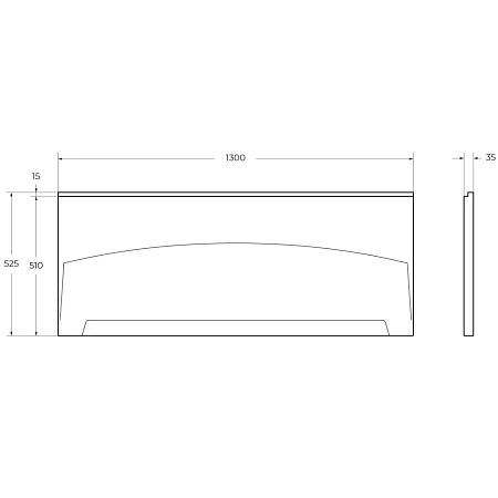 Фронтальная панель для ванны Cezares ECO-130-F-SCR-W37, белый