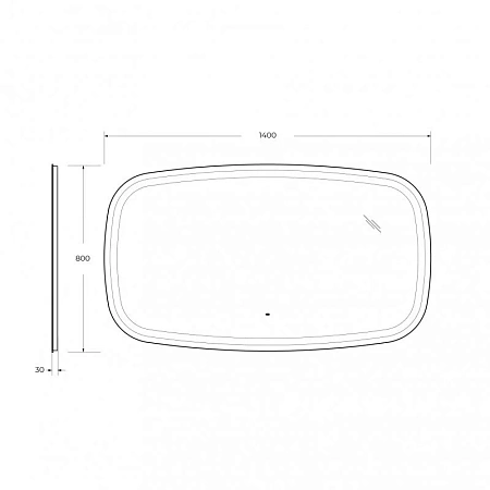 Зеркало Cezares Molveno CZR-SPC-MOLVENO-1400-800-MOV белый
