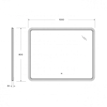 Зеркало Cezares Duet CZR-SPC-DUET-1000-800-LED-TCH белый