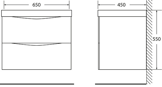 Мебель для ванной BelBagno Marino 65 crema opaco