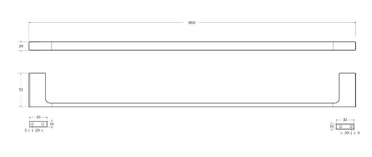 Полотенцедержатель Cezares Slider SLIDER-TH-80-01 хром