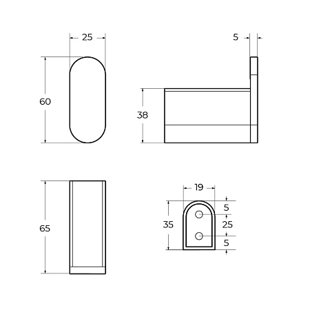 Крючок для ванной Cezares Stylus STYLUS-HK-01 хром