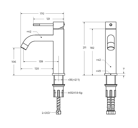 Смеситель для раковины Cezares Relax RELAX-LS1-01-W0 хром