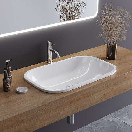 Встраиваемая раковина Cezares 60х38 CZR-ARE-60-LVB белый