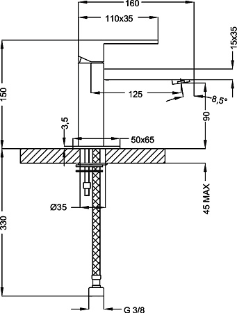 Смеситель Cezares Levico LSM1 01 W0 для раковины