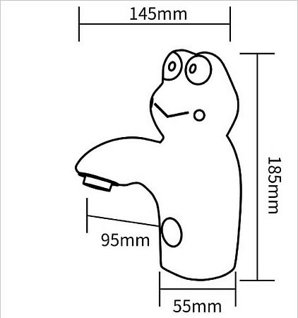 Смеситель для раковины Cezares Baby CZR-ELS-BABY-W0, зеленый