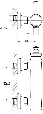 Смеситель Cezares Liberty F D 01 для душа