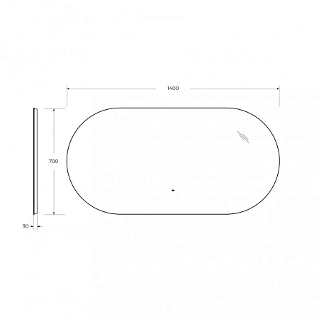 Зеркало Cezares Vague CZR-SPC-VAGUE-1400-700-MOV белый
