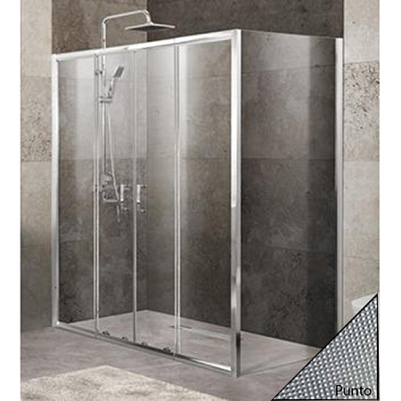 Душевой уголок BelBagno UNIQUE-AH-21-170/200-80-P-Cr стекло punto