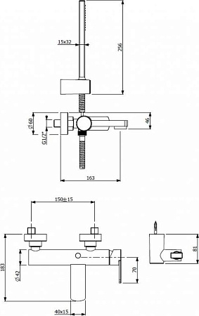 Смеситель для ванны и душа Cezares GLAM-VDM1-BIO, белый
