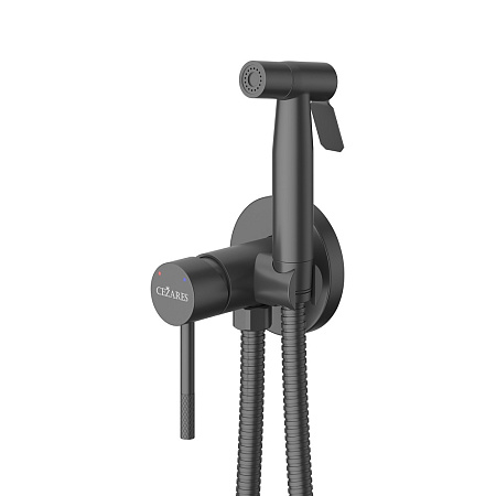 Гигиенический душ Cezares Relax RELAX-DIF-NOP со смесителем, черный матовый