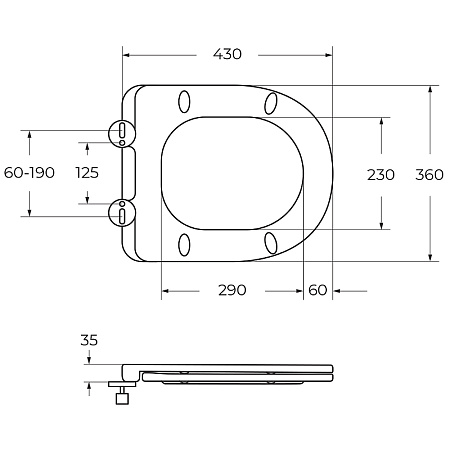 Унитаз подвесной Cezares Liner CZR-38083-49-TH-TOR/SC белый, сиденье микролифт