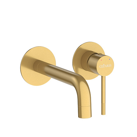 Смеситель для раковины Cezares Relax RELAX-BLI2-1-BORO-W0 брашированное золото