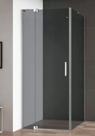 Перегородка душевая Cezares Slider 73.7 SLIDER-80-GL-FIX-GRIGIO-GM профиль оружейная сталь, стекло тонированное