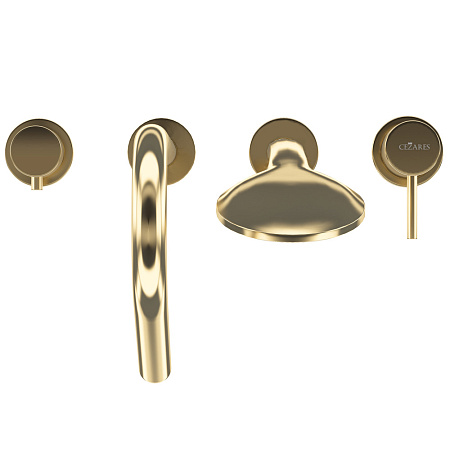 Смеситель на борт ванны Cezares Leaf LEAF-BVDM4-L-SR sunrise