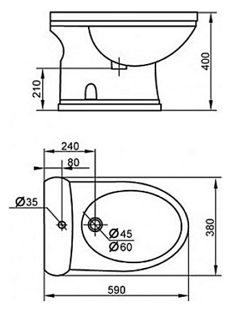 Биде напольное Cezares Primo