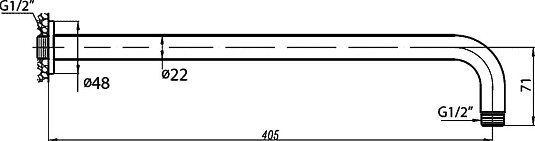 Кронштейн для верхнего душа Cezares CZR C TDA 01